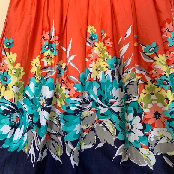 Spense Floral Orange Dress - Picture 2 of 6